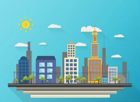 Abstract background of city view vector. Иллюстрация