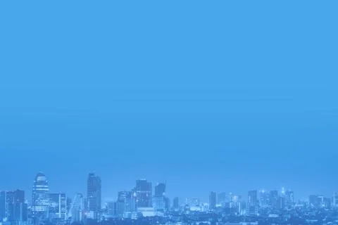 Abstract background cityscape and space for copy with blue tone. Stock Photos