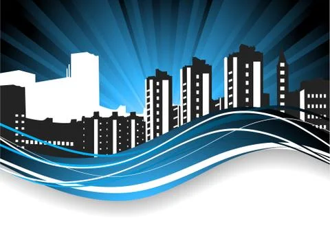 Abstract background. Cityscape Stock Illustration