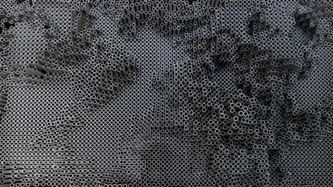 Abstract background of close up of metal pipe Illustrazione stock