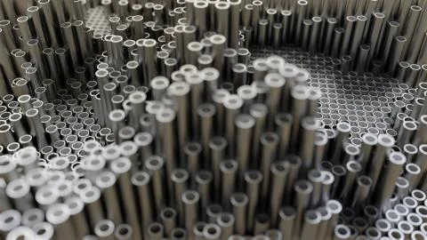 Abstract background of close up of metal pipe Stock Illustration