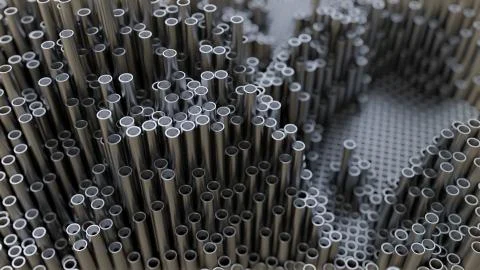 Abstract background of close up of metal pipe Illustrazione stock