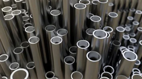 Abstract background of close up of metal pipe Stock Illustration