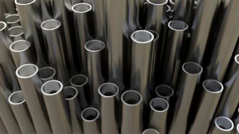 Abstract background of close up of metal pipe Illustrazione stock