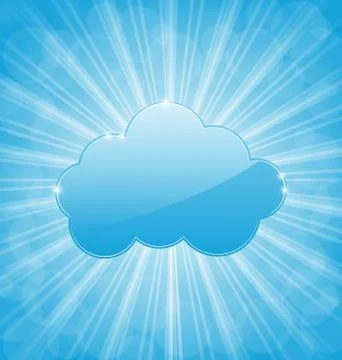 Abstract background with cloud and show light rays 스톡 일러스트