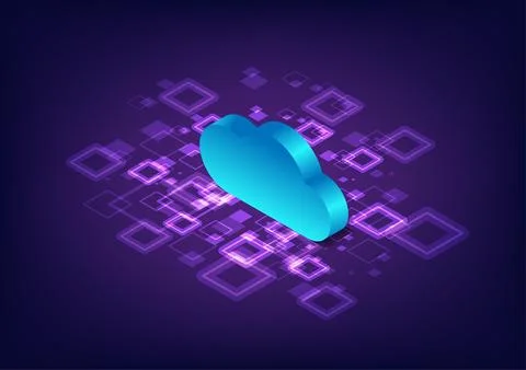 Abstract background with cloud network Stock Illustration