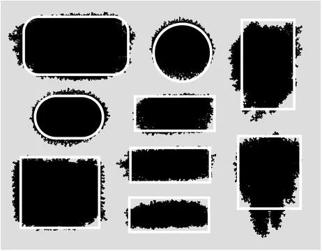 Abstract background, cloud for text, frame, uneven edge, grunge style. Ink .. Stock Illustration