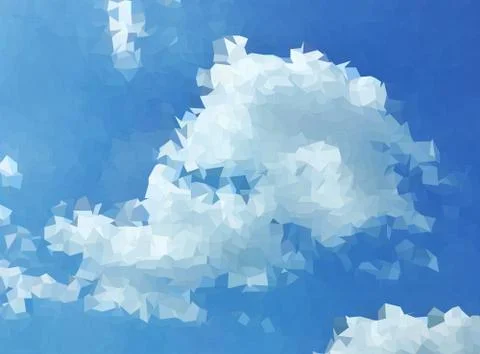 Abstract background of clouds and blue sky Stock Illustration