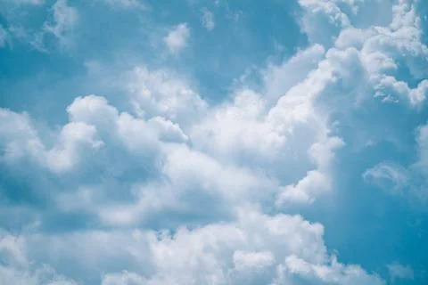 Abstract background of clouds sky with white voluminous foamy air magic cloud Foto stock