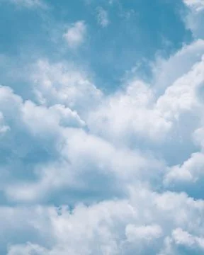 Abstract background of clouds sky with white voluminous foamy air magic cloud 스톡 사진