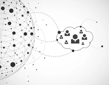 Abstract background with cloud.Technology theme Stock Illustration