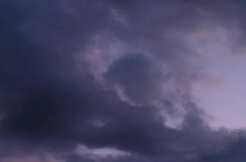 Abstract background of cloudy sunset sky blue hour. Stock Photos