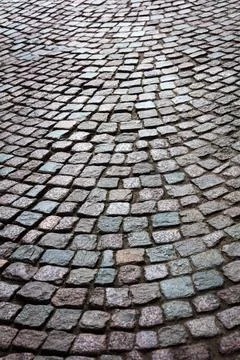 Abstract background of cobblestone pavement Foto stock