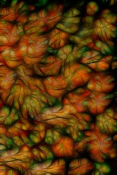 Abstract background collage with fractal effect in autumn tones Stock Illustration
