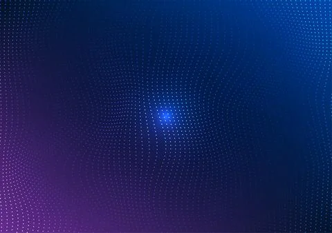 Abstract background, collection of wave dot lines. Give interesting dimensi.. イラスト素材