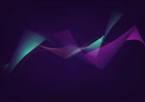 Abstract background with coloful line wave futuristic Stock Illustration