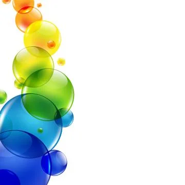 Abstract background with color balls Stock Illustration