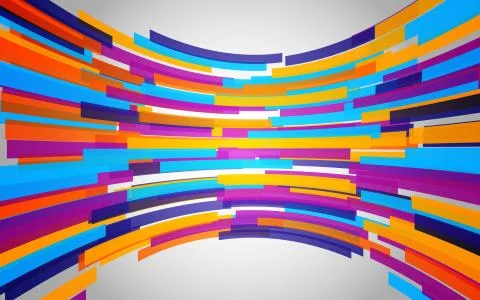 Abstract background with color bent lines. Dynamic colorful wave Stock Illustration