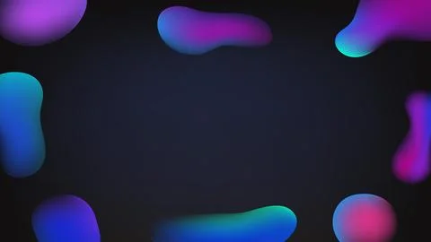 Abstract background with color bubbles. 4k vector banner template Stock Illustration