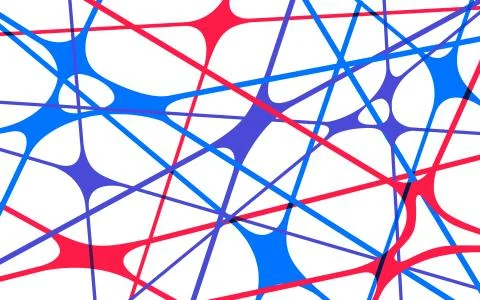 Abstract background. Color connected lines on white backdrop Stock Illustration