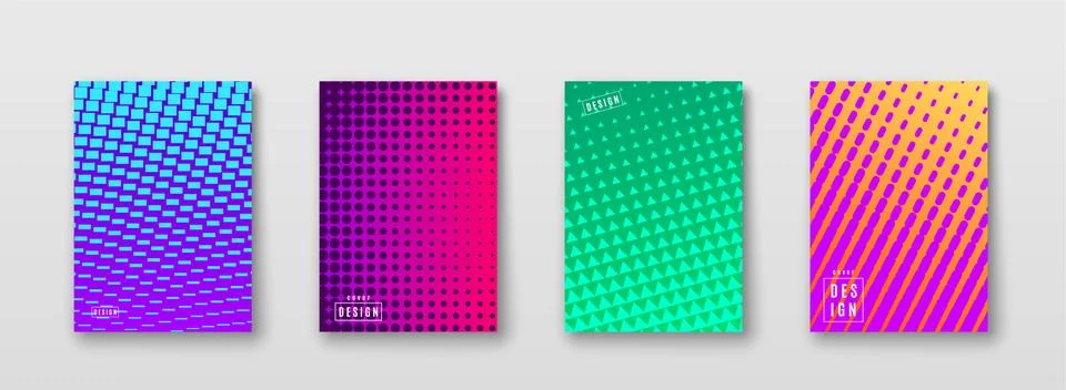 Abstract background with color elements halftone texture. Bright geometric Stockillustratie