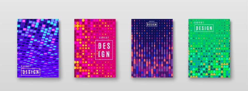 Abstract background with color elements halftone texture. Bright pattern poster イラスト素材