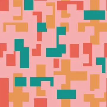 Abstract background with color geometric cubes, geometric figures pattern Stock Illustration