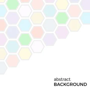 Abstract background with color hexagons elements Stock Illustration