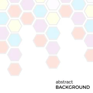 Abstract background with color hexagons elements Stock Illustration