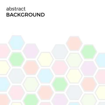 Abstract background with color hexagons elements. Stock Illustration