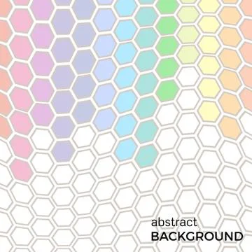 Abstract background with color hexagons elements Illustrazione stock