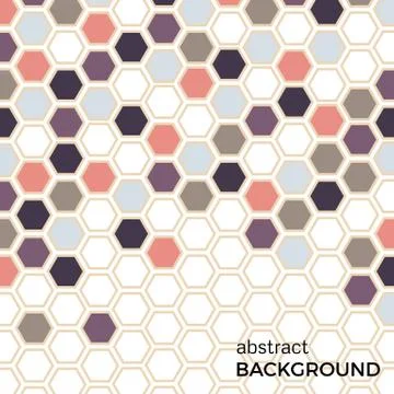 Abstract background with color hexagons elements Stock Illustration
