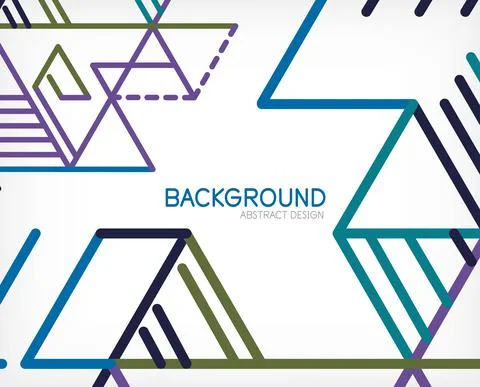 Abstract background. Color lines on white background. Linear abstract Illustrazione stock