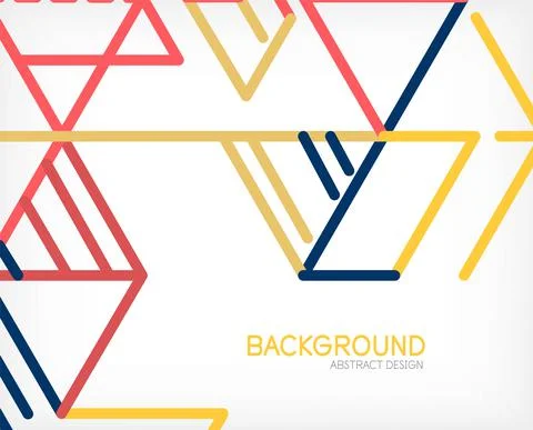 Abstract background. Color lines on white background. Linear abstract Stock Illustration