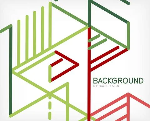 Abstract background. Color lines on white background. Linear abstract Illustrazione stock