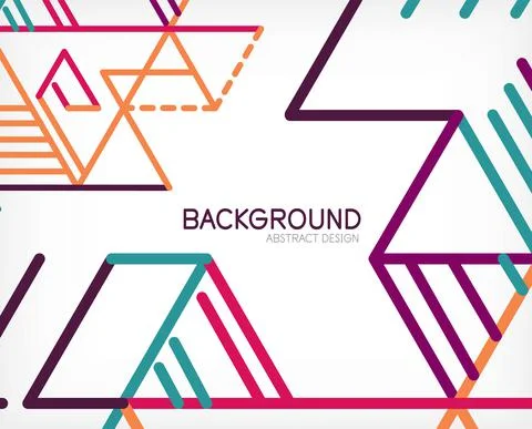 Abstract background. Color lines on white background. Linear abstract Illustrazione stock