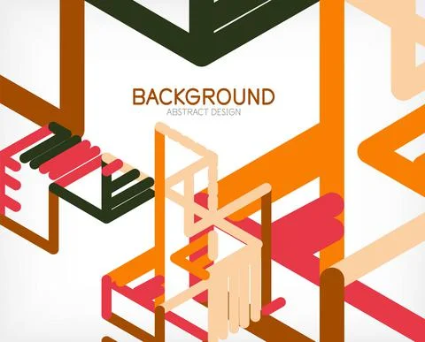 Abstract background. Color lines on white background. Linear abstract Stock Illustration