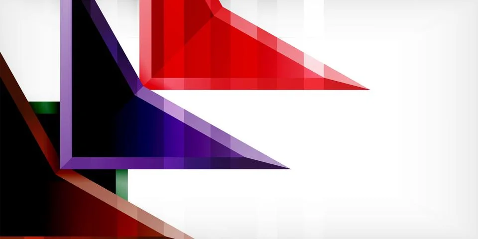 Abstract background color triangles and arrows composition. Vector Illustration Stock Illustration