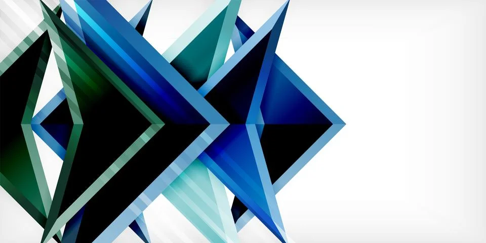 Abstract background color triangles and arrows composition. Vector Illustration Stock Illustration
