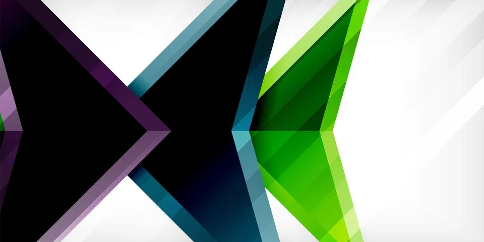 Abstract background color triangles and arrows composition. Vector Illustration Stock Illustration