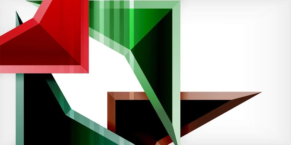Abstract background color triangles and arrows composition. Vector Illustration Stock Illustration