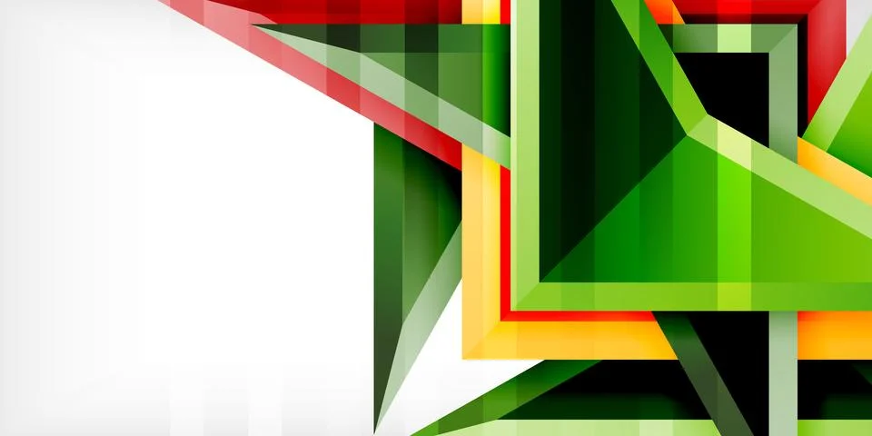 Abstract background color triangles and arrows composition. Vector Illustration Stock Illustration