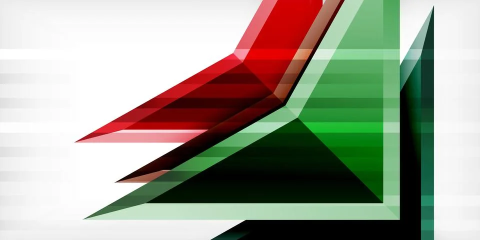 Abstract background color triangles and arrows composition. Vector Illustration Stock Illustration