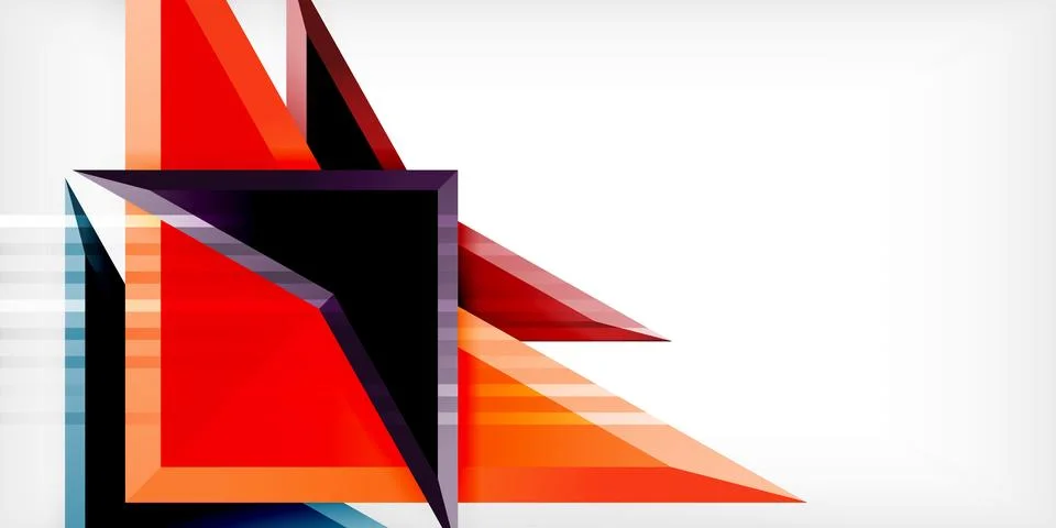 Abstract background color triangles and arrows composition. Vector Illustration Stock Illustration