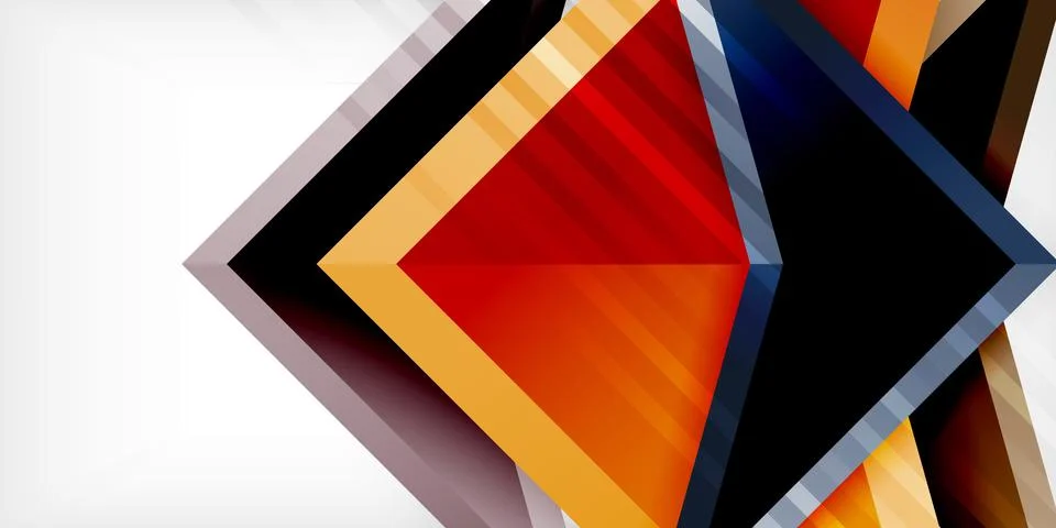 Abstract background color triangles and arrows composition. Vector Illustration Stock Illustration
