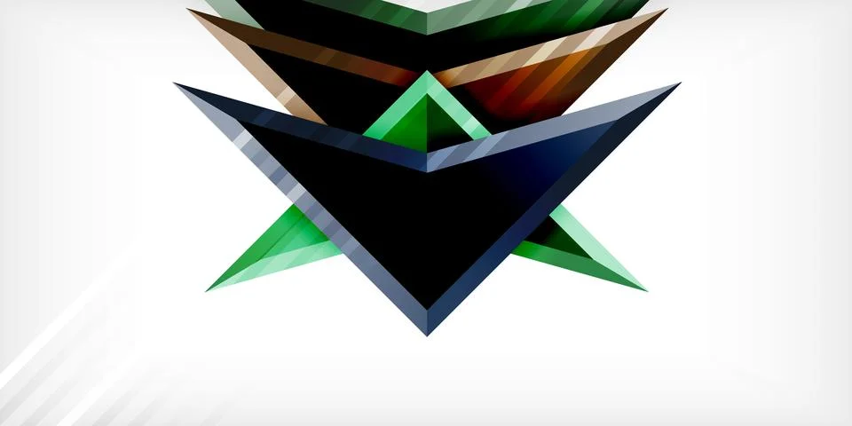 Abstract background color triangles and arrows composition. Vector Illustration 스톡 일러스트