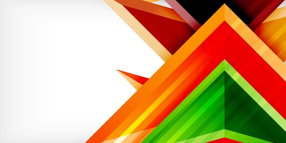 Abstract background color triangles and arrows composition. Vector Illustration Stock Illustration