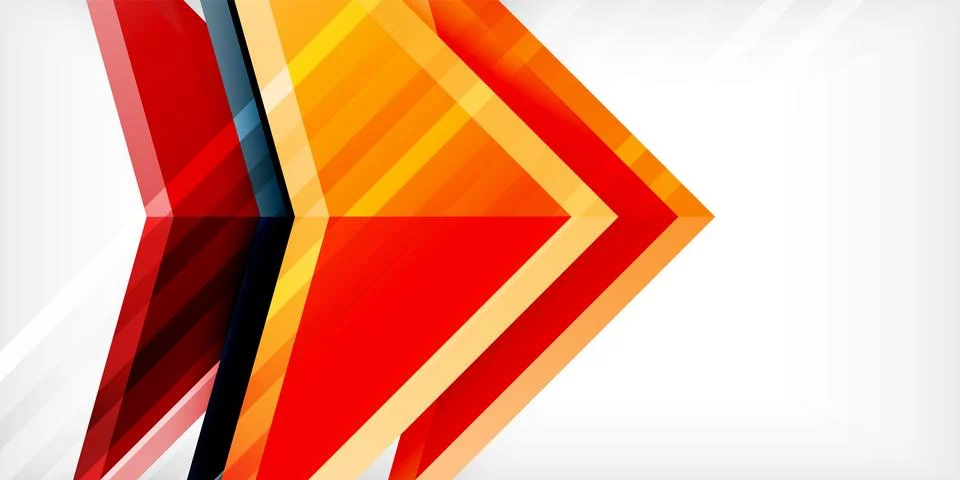 Abstract background color triangles and arrows composition. Vector Illustration Stock Illustration
