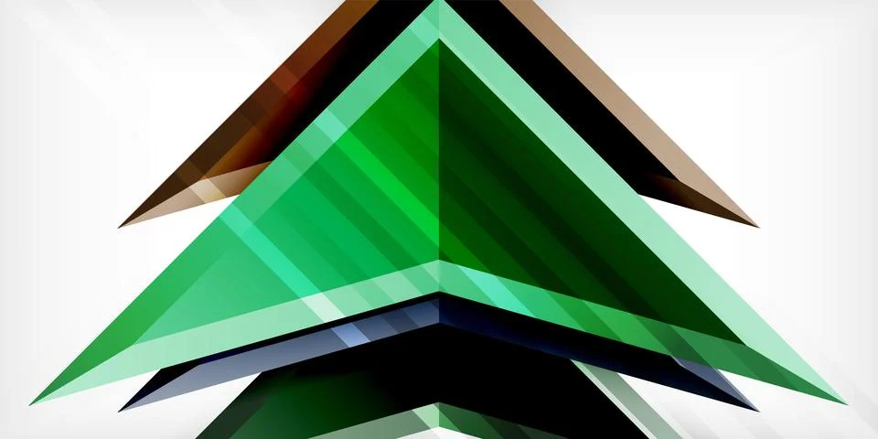 Abstract background color triangles and arrows composition. Vector Illustration Stock Illustration