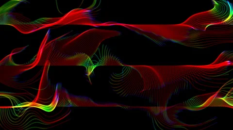 Abstract background, color waves, visualization of velocity fields in space Stock Footage 32553085